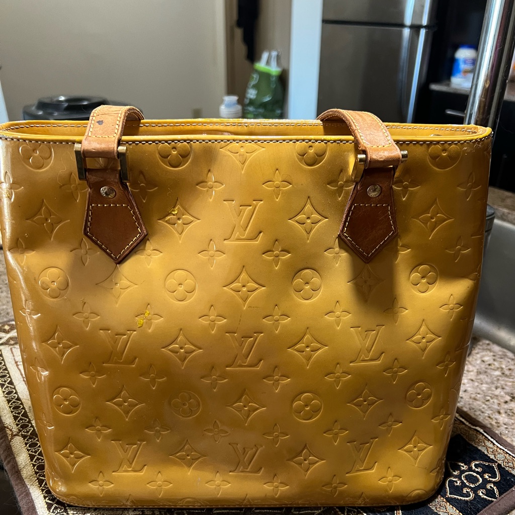Louis Vuitton Vernis Bag Gold Color